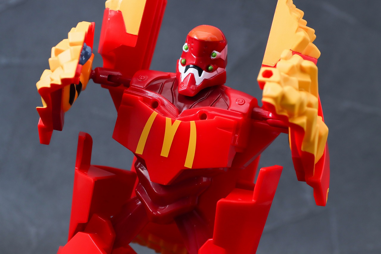 マクドナルド×エヴァンゲリオン バリューセット フィギュア　マックフライドポテト弐号機　アクション　レビュー