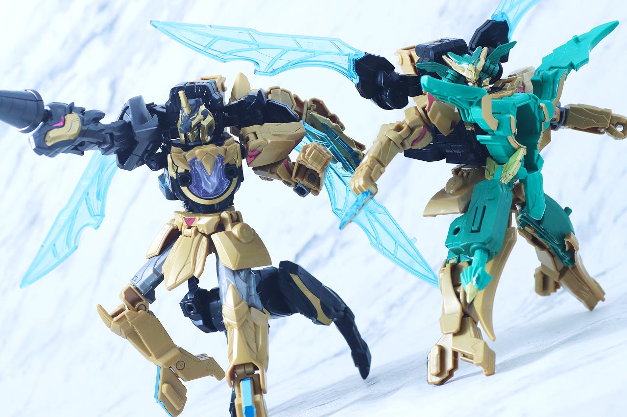 ミニプラ　テガソードブラック　ユニコーンドリル50　テガソードグリーン　イーグルシューター50　レビュー　アクション