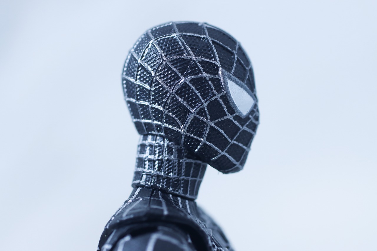 マーベルレジェンド　スパイダーマン ブラックスーツ（『スパイダーマン3』）　レビュー　付属品　マスクヘッド