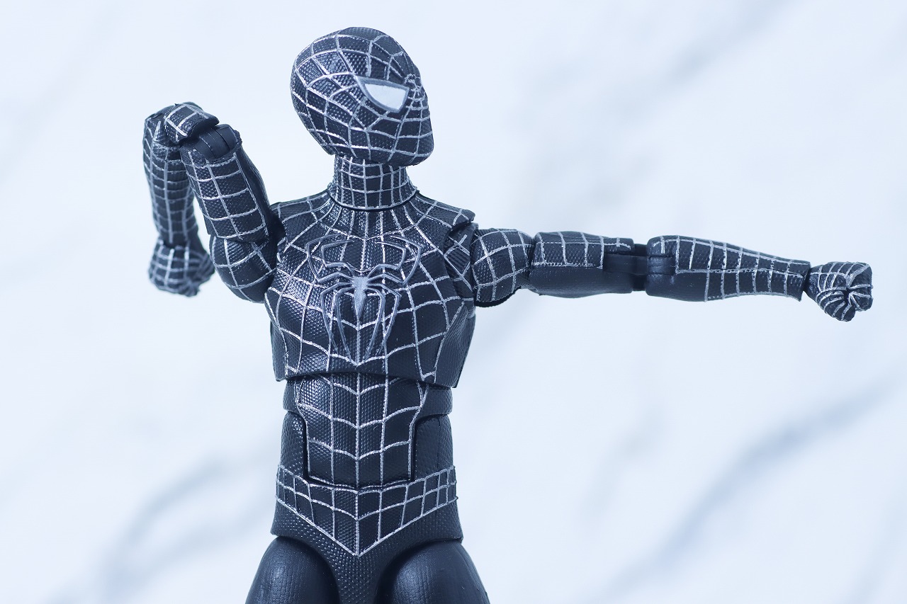 マーベルレジェンド スパイダーマン ブラックスーツ(『スパイダーマン3』) レビュー 可動範囲