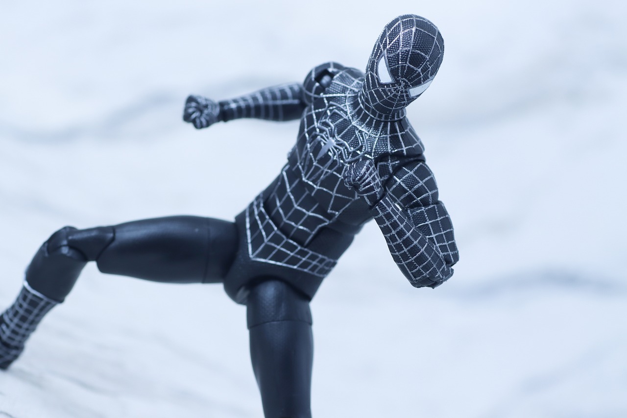 マーベルレジェンド スパイダーマン ブラックスーツ(『スパイダーマン3』) レビュー アクション