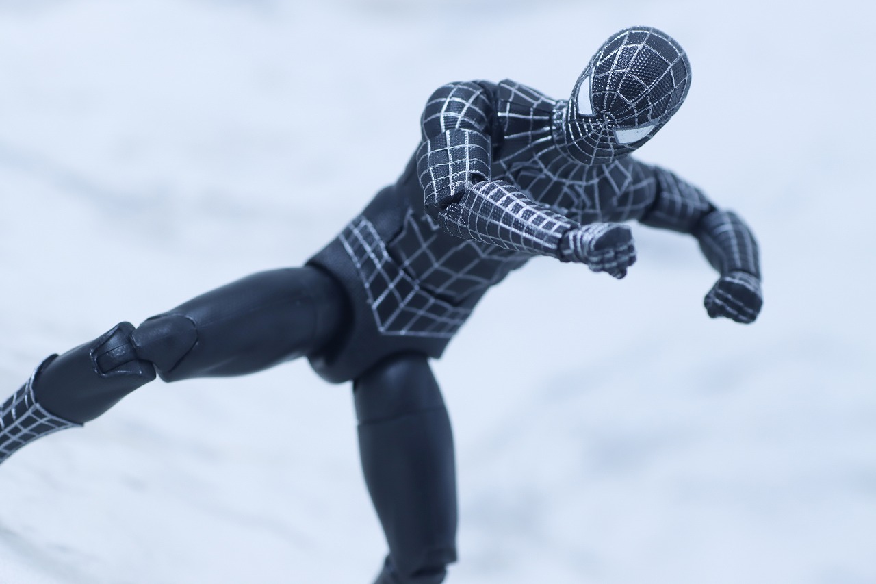 マーベルレジェンド スパイダーマン ブラックスーツ(『スパイダーマン3』) レビュー アクション