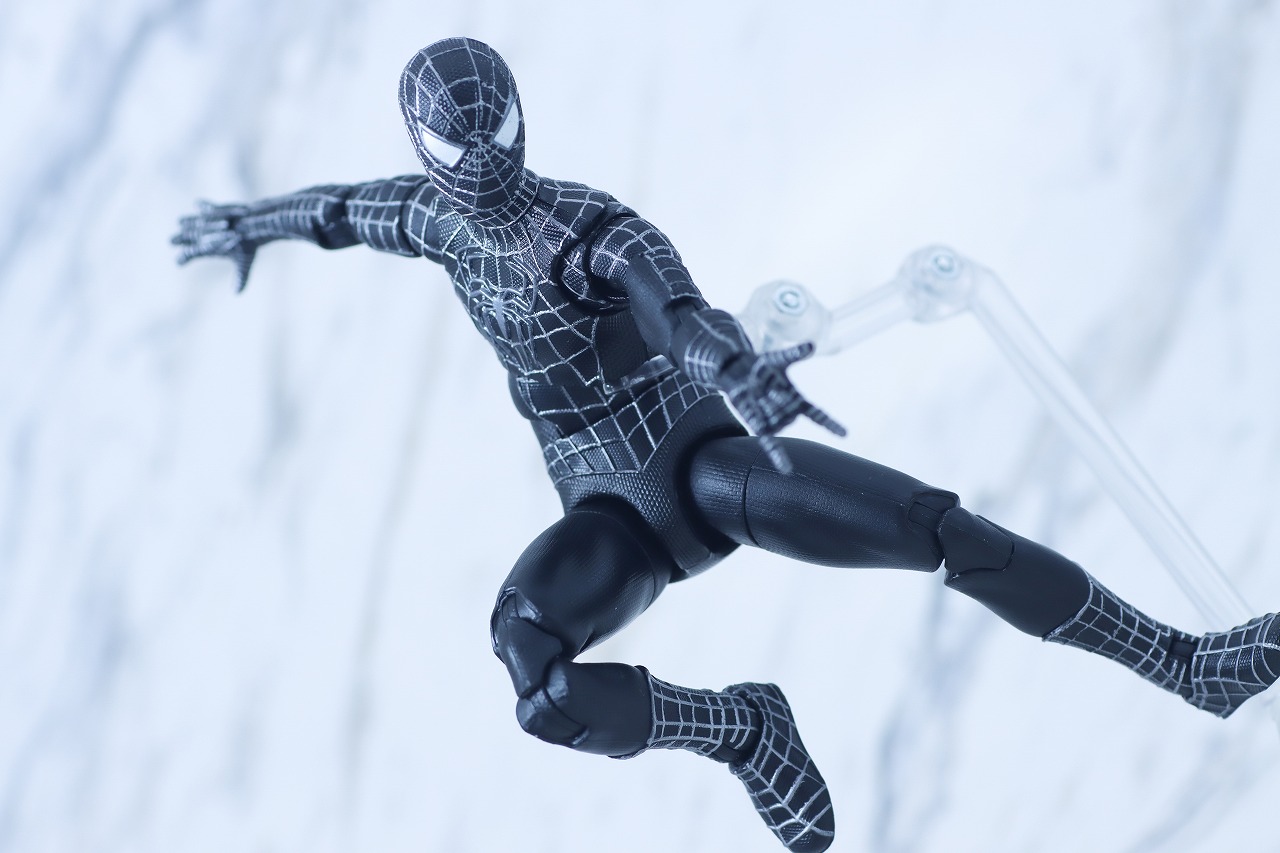 マーベルレジェンド スパイダーマン ブラックスーツ(『スパイダーマン3』) レビュー アクション