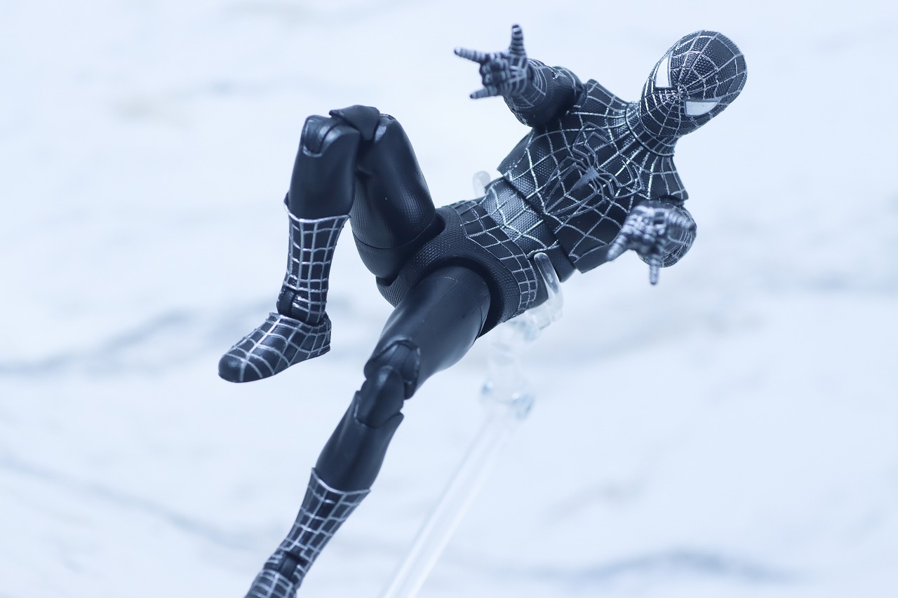 マーベルレジェンド スパイダーマン ブラックスーツ(『スパイダーマン3』) レビュー アクション