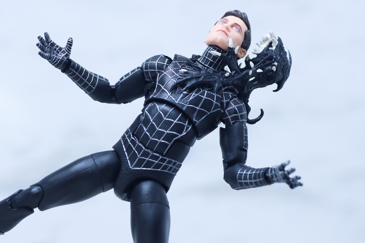 マーベルレジェンド スパイダーマン ブラックスーツ(『スパイダーマン3』) レビュー アクション