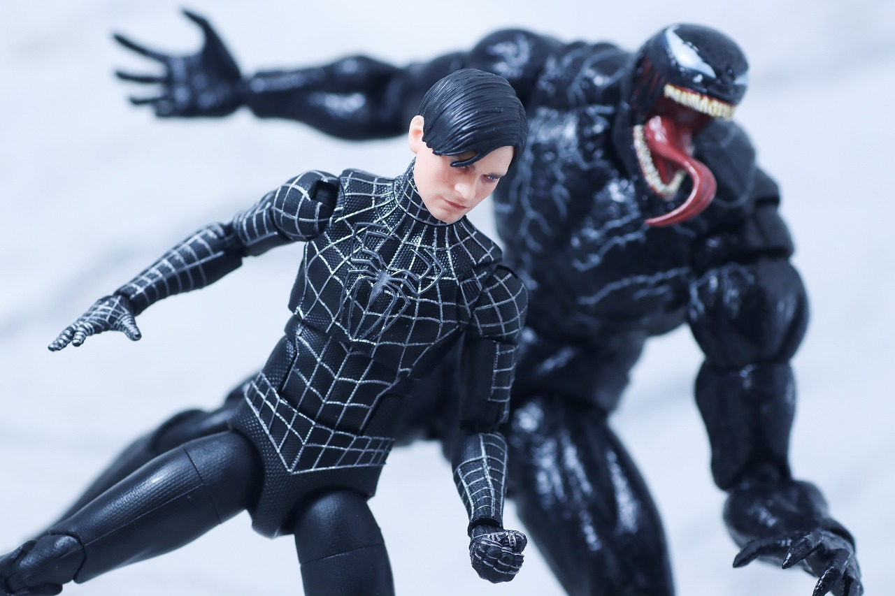 マーベルレジェンド スパイダーマン ブラックスーツ(『スパイダーマン3』) レビュー アクション S.H.フィギュアーツ ヴェノム
