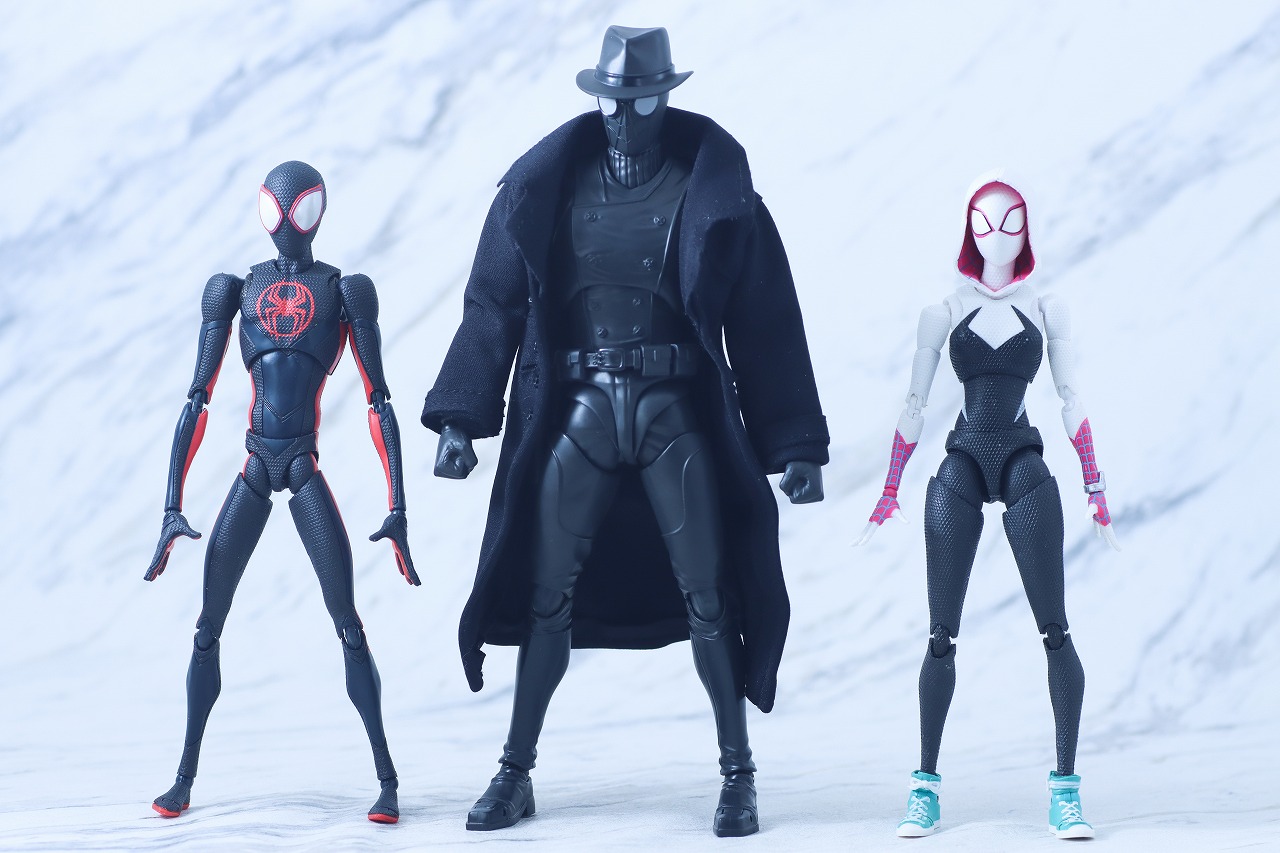 S.H.フィギュアーツ スパイダーマン・ノワール レビュー 比較 マイルス・モラレス スパイダー・グウェン