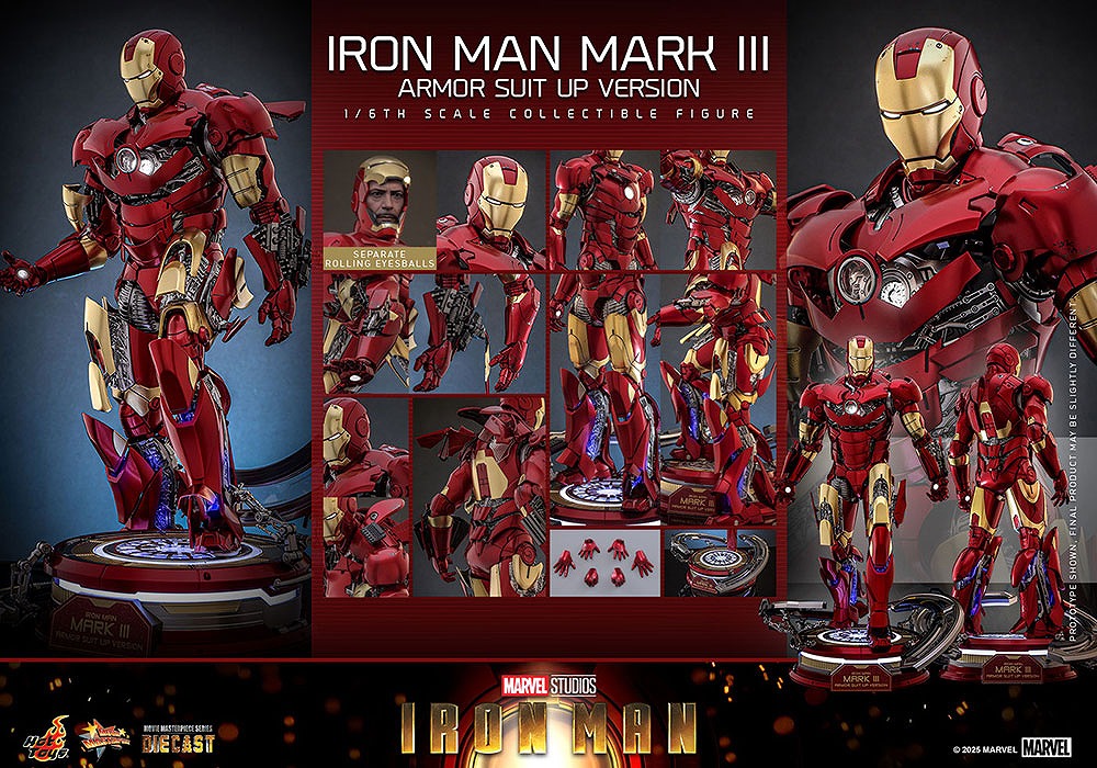 ホットトイズ ムービー・マスターピース DIECAST アイアンマン・マーク3 アーマー・スーツアップ版