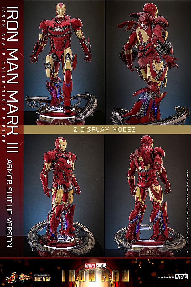 ホットトイズ ムービー・マスターピース DIECAST アイアンマン・マーク3 アーマー・スーツアップ版