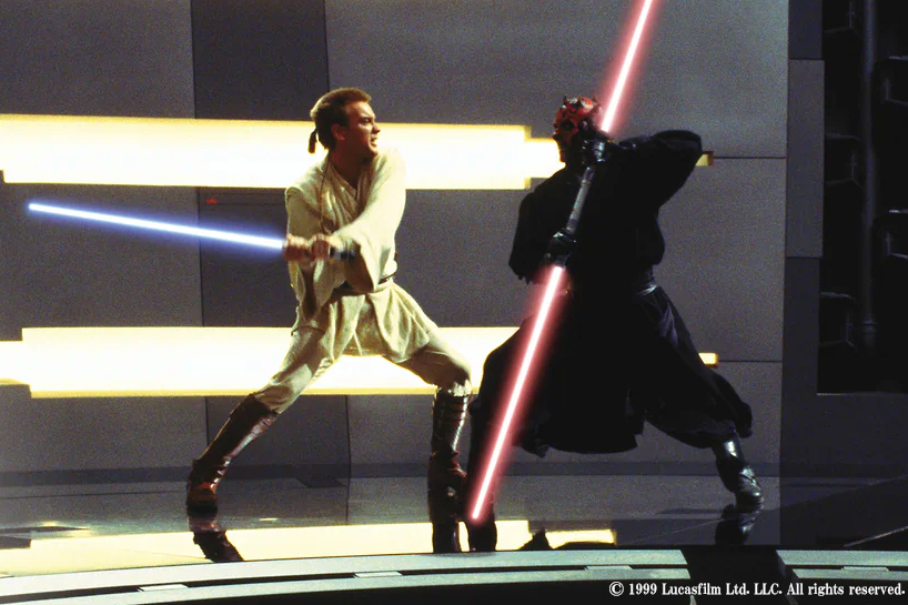 『スター・ウォーズ／ファントム・メナス』オビワンVSダースモールは早すぎた ー スローで撮影