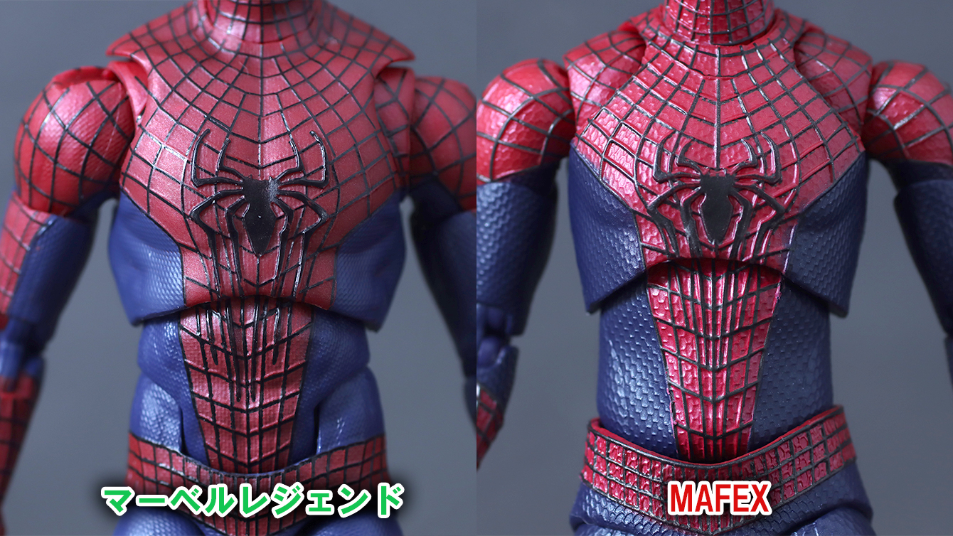 MAFEX アメイジング・スパイダーマン(The Amazing Spider-Man2) レビュー 比較 マーベルレジェンド