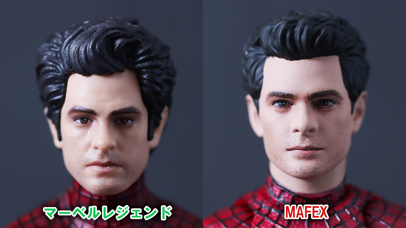 MAFEX アメイジング・スパイダーマン(The Amazing Spider-Man2) レビュー 付属品 ピーター・パーカー アンドリュー・ガーフィールド ヘッドパーツ マーベルレジェンド 比較