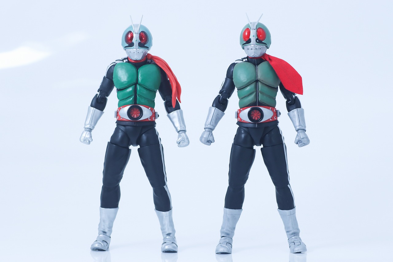 S.H.フィギュアーツ 真骨彫製法 仮面ライダー新1号 栄光の昭和ライダーエディション レビュー 50th anniversary ver 比較