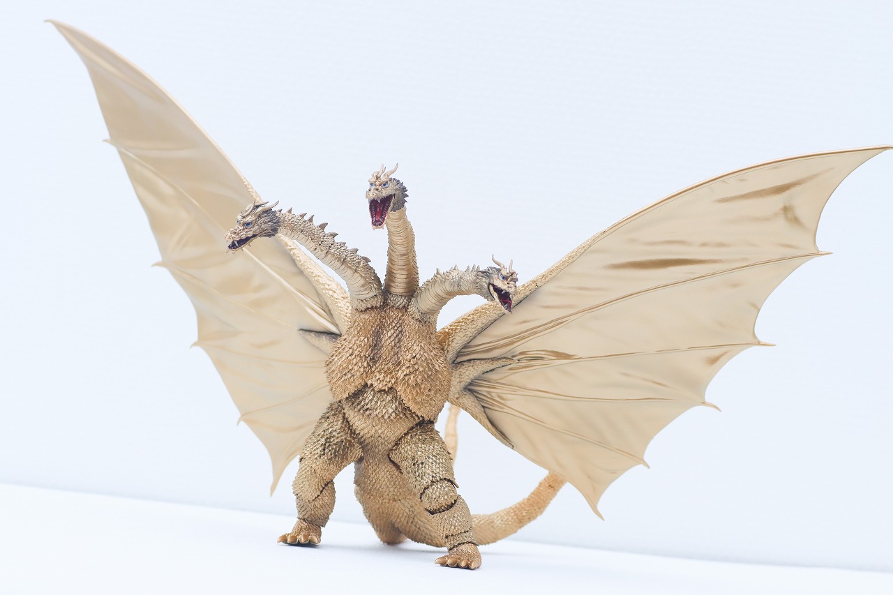 S.H.モンスターアーツ　キングギドラ（1972）　レビュー　アクション