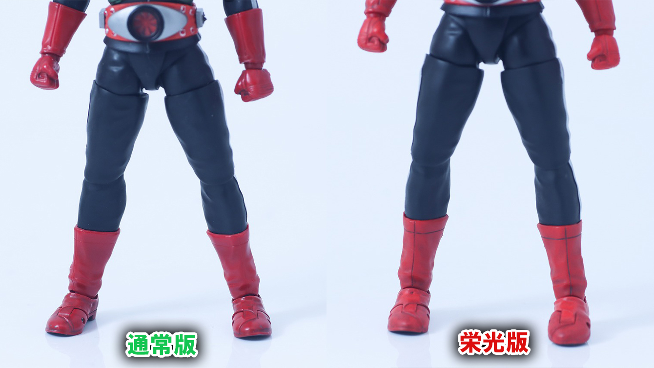 S.H.フィギュアーツ 真骨彫製法 仮面ライダー新2号 栄光の昭和ライダーエディション レビュー 比較 通常版