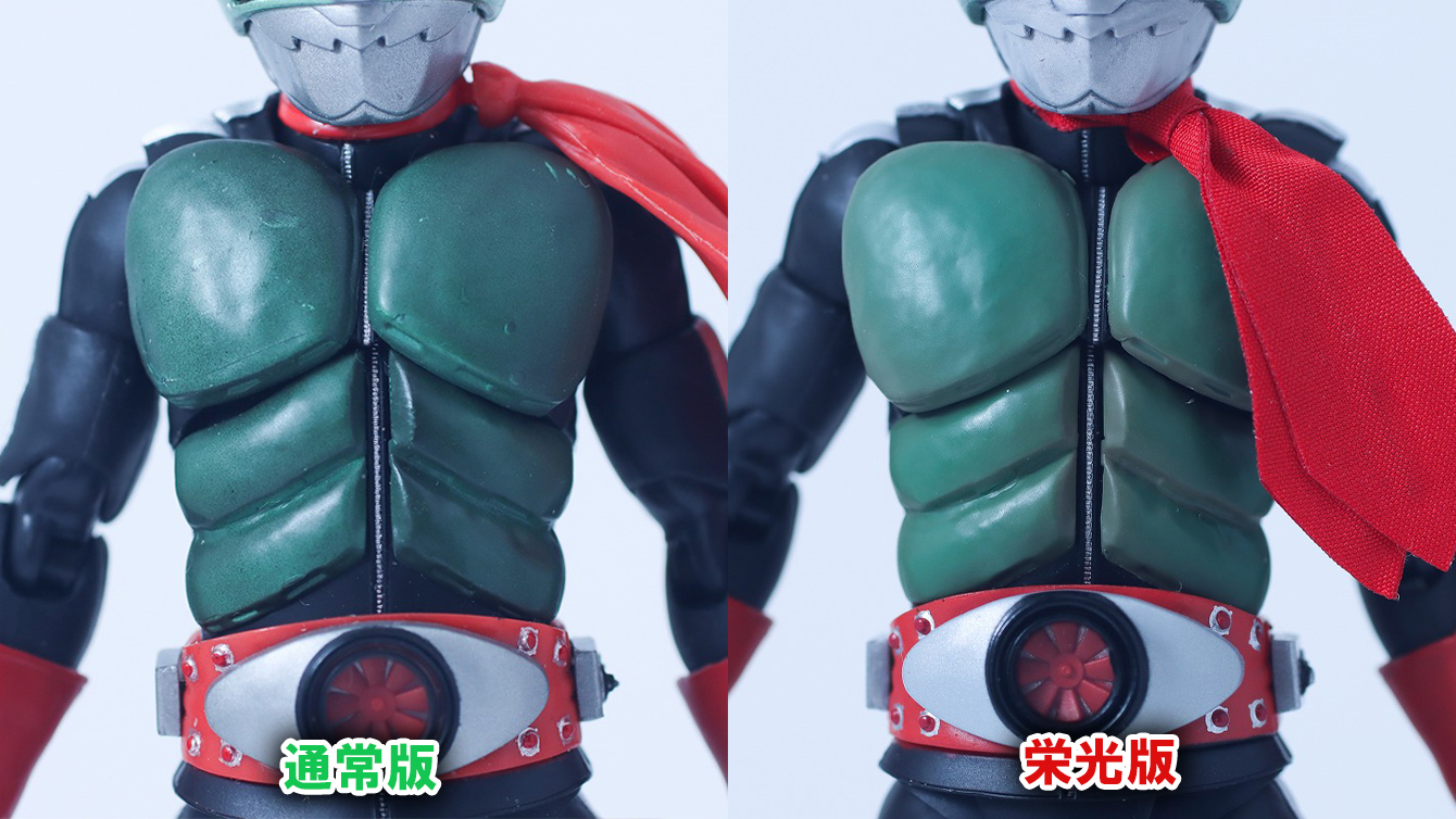 S.H.フィギュアーツ 真骨彫製法 仮面ライダー新2号 栄光の昭和ライダーエディション レビュー 比較 通常版