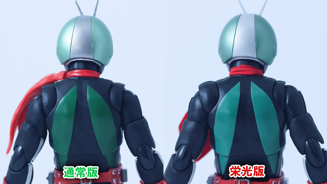 S.H.フィギュアーツ 真骨彫製法 仮面ライダー新2号 栄光の昭和ライダーエディション レビュー 比較 通常版