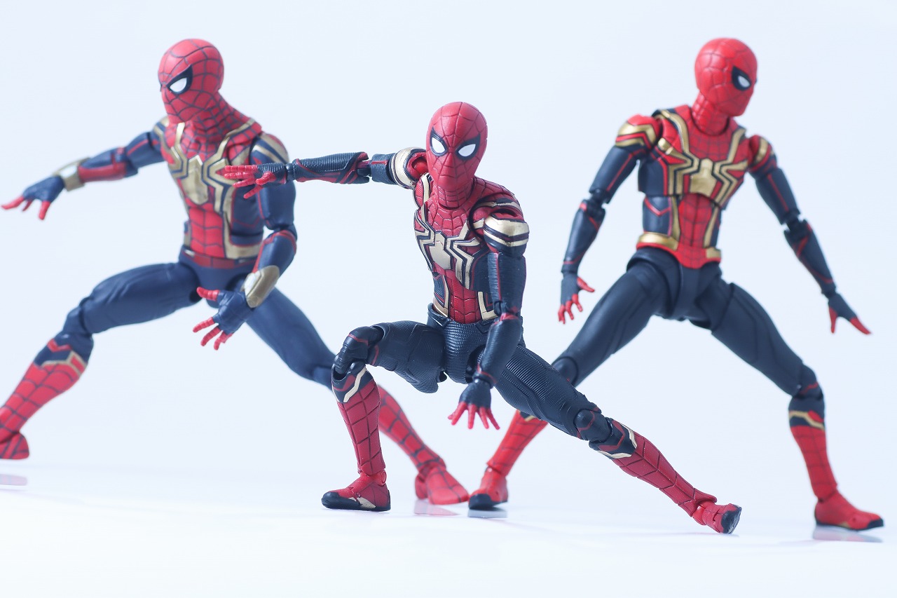 MAFEX　スパイダーマン　インテグレーテッド　スーツ　レビュー　アクション