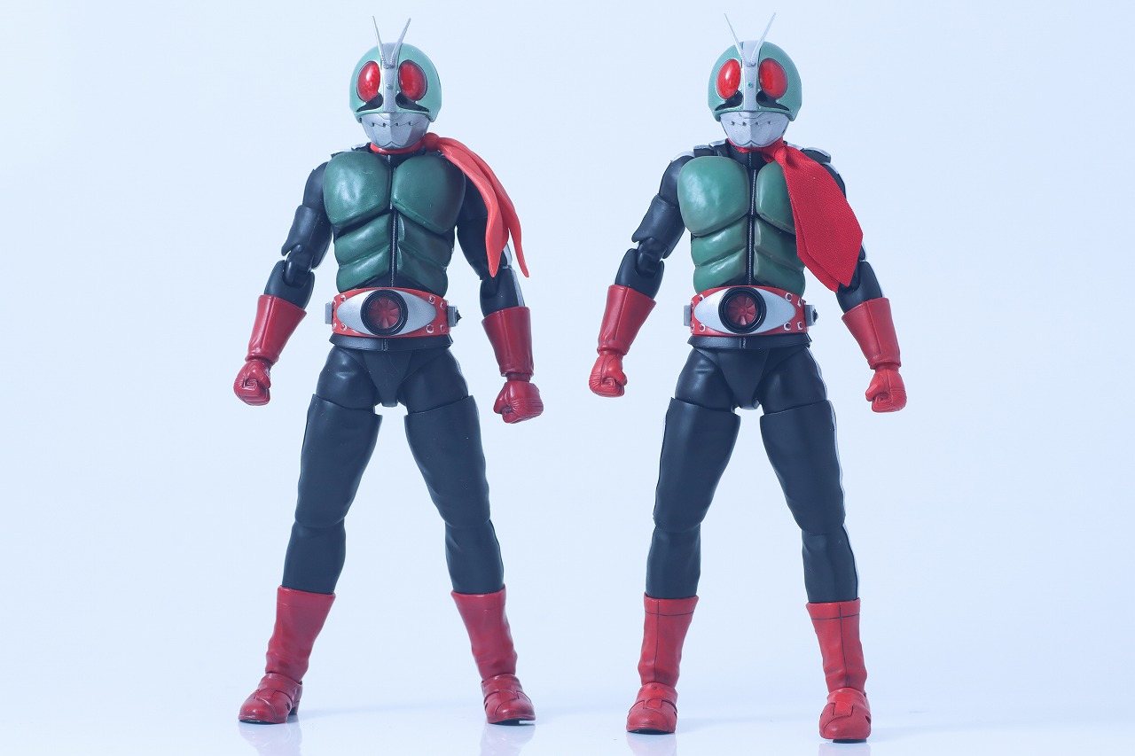 S.H.フィギュアーツ 真骨彫製法 仮面ライダー新2号 栄光の昭和ライダーエディション レビュー 比較 通常版
