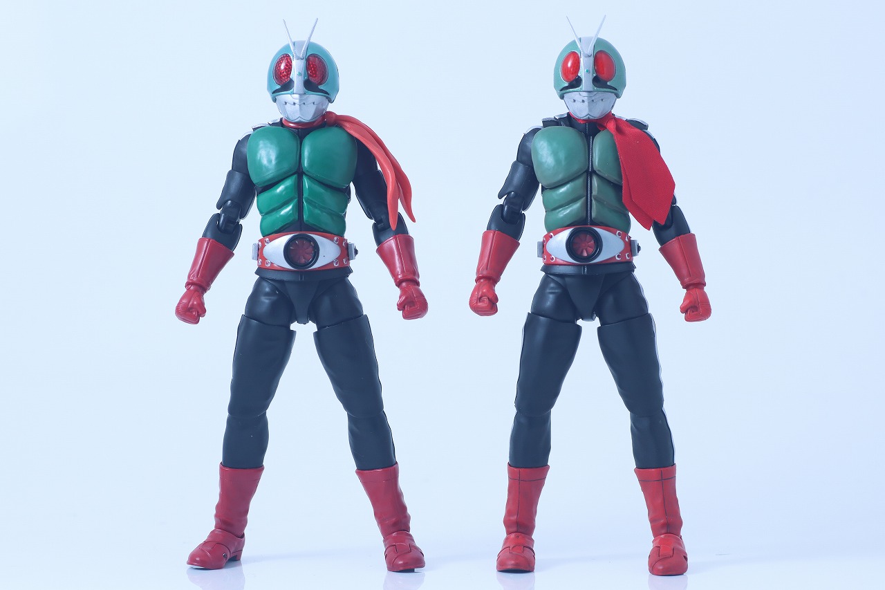 S.H.フィギュアーツ 真骨彫製法 仮面ライダー新2号 栄光の昭和ライダーエディション レビュー 比較 50th anniversary ver