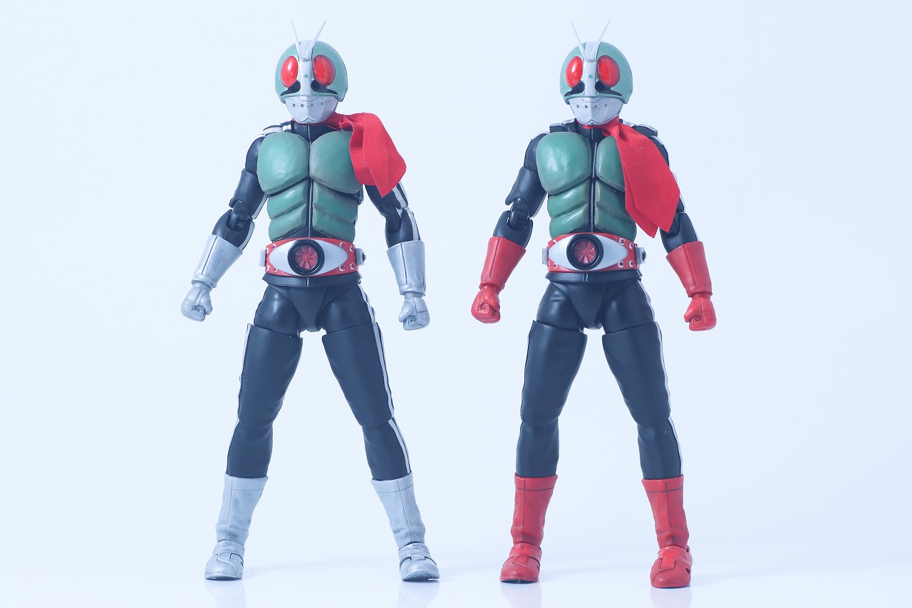 S.H.フィギュアーツ 真骨彫製法 仮面ライダー新2号 栄光の昭和ライダーエディション レビュー 比較 新1号