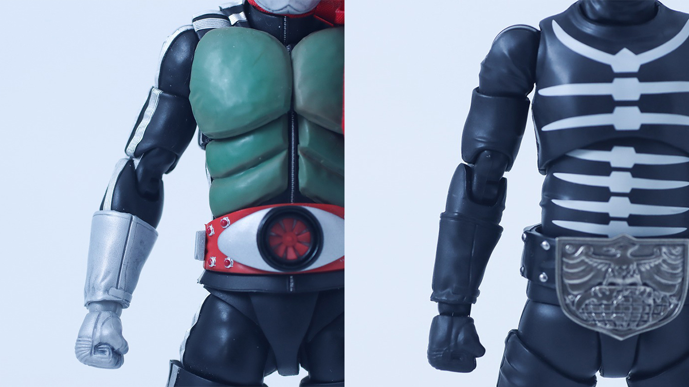 S.H.フィギュアーツ ショッカー戦闘員 地獄の昭和怪人エディション レビュー 比較 真骨彫製法 仮面ライダー新1号 栄光の昭和ライダーエディション