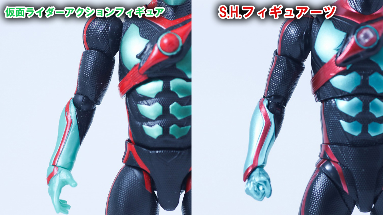 S.Hフィギュアーツ　仮面ライダーゼッツ フィジカムインパクト　レビュー　比較　仮面ライダーアクションフィギュア