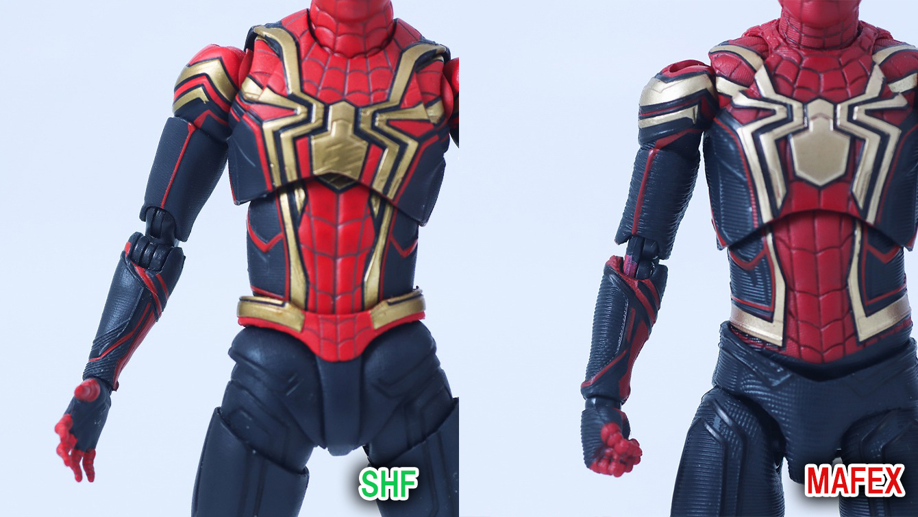 MAFEX　スパイダーマン　インテグレーテッド　スーツ　レビュー　比較　S.H.フィギュアーツ