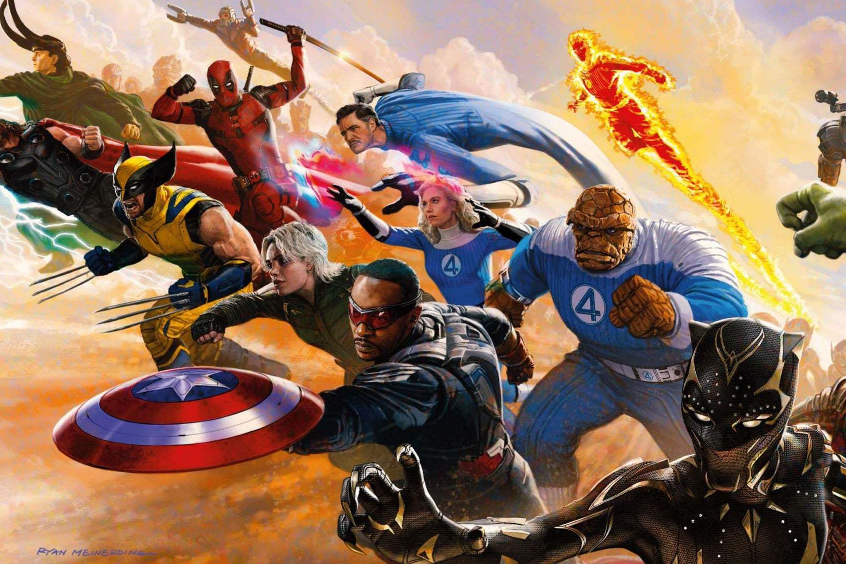 MCU版アベンジャーズ・F4・デッドプール・X-MENなどが集結するアートが解禁 ー 憶測も渦巻く